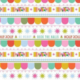 DECK THE HALLS CHRISTMAS STRIPE DV6921 100% COTTON