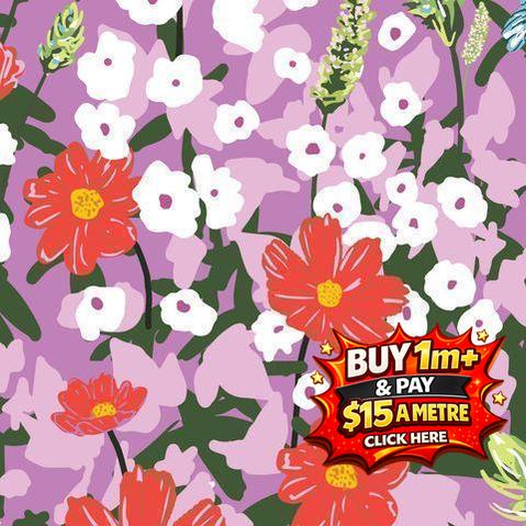 SUMMER ABROAD POPLIN SALZBURG LILAC DVF1102 100% COTTON POPLIN 120GSM 147CM