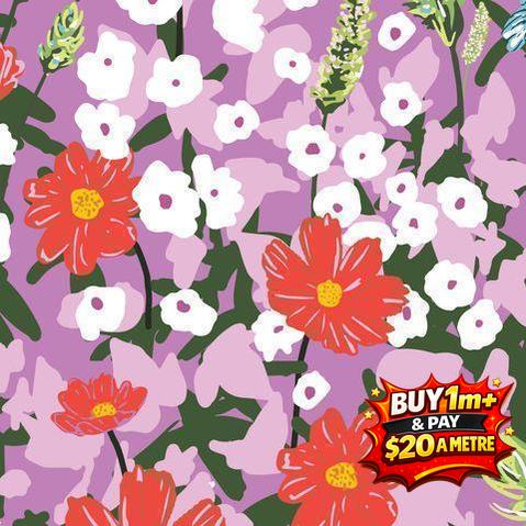 SUMMER ABROAD RAYON SALZBURG LILAC DVF1130 100% RAYON 110GSM 140CM