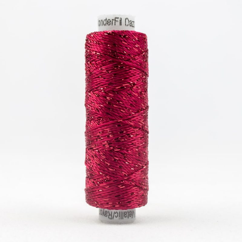 Thread - SSDazzle Rayon Metallic - 8Wt - SSDZS1168 - Bright Rose - 46m/50yd