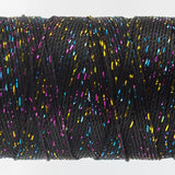 Thread - Dazzle Rayon Metallic - 8Wt - DZ160 - Black Multicolor