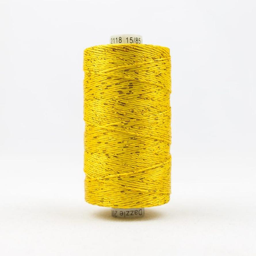 Thread - Dazzle Rayon Metallic - 8Wt - DZ2118 - Sunny Yellow