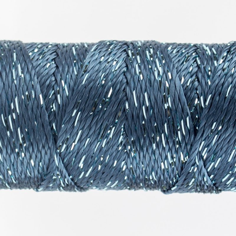 Thread - SSDazzle Rayon Metallic - 8Wt - SSDZS3116 - Majolica Blue - 46m/50yd