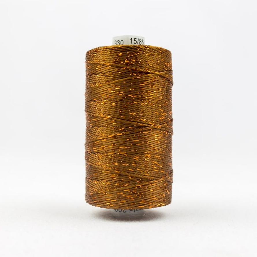 Thread - Dazzle Rayon Metallic - 8Wt - DZ330 - Acorn Brown
