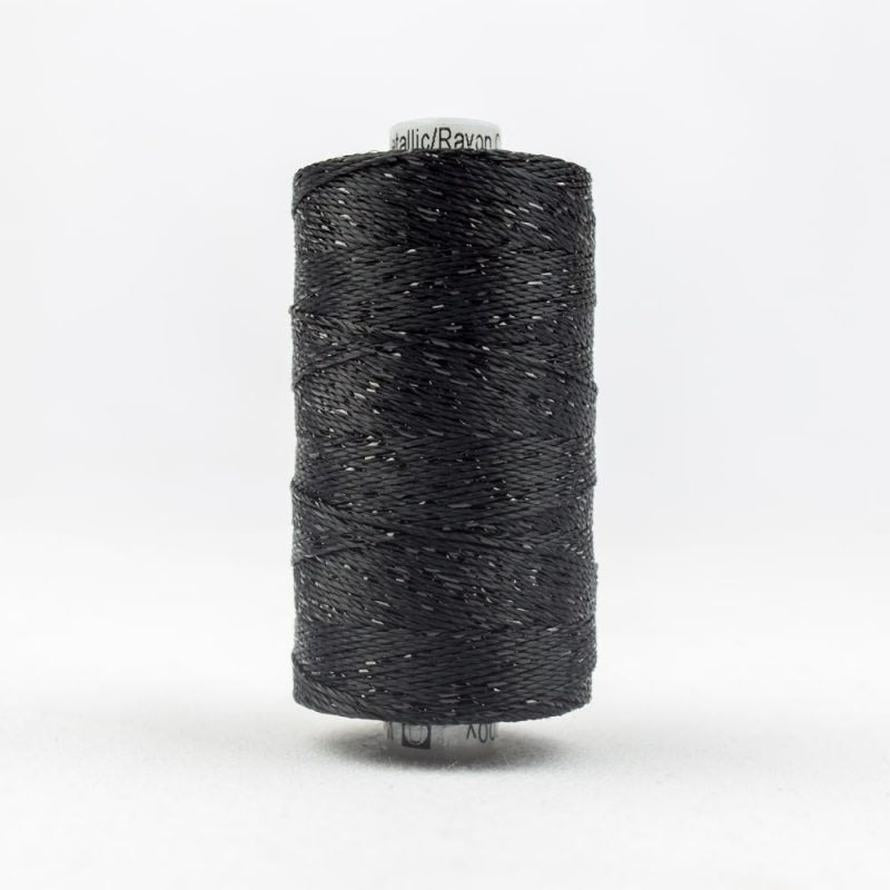Thread - Dazzle Rayon Metallic - 8Wt - DZ9000 - Black