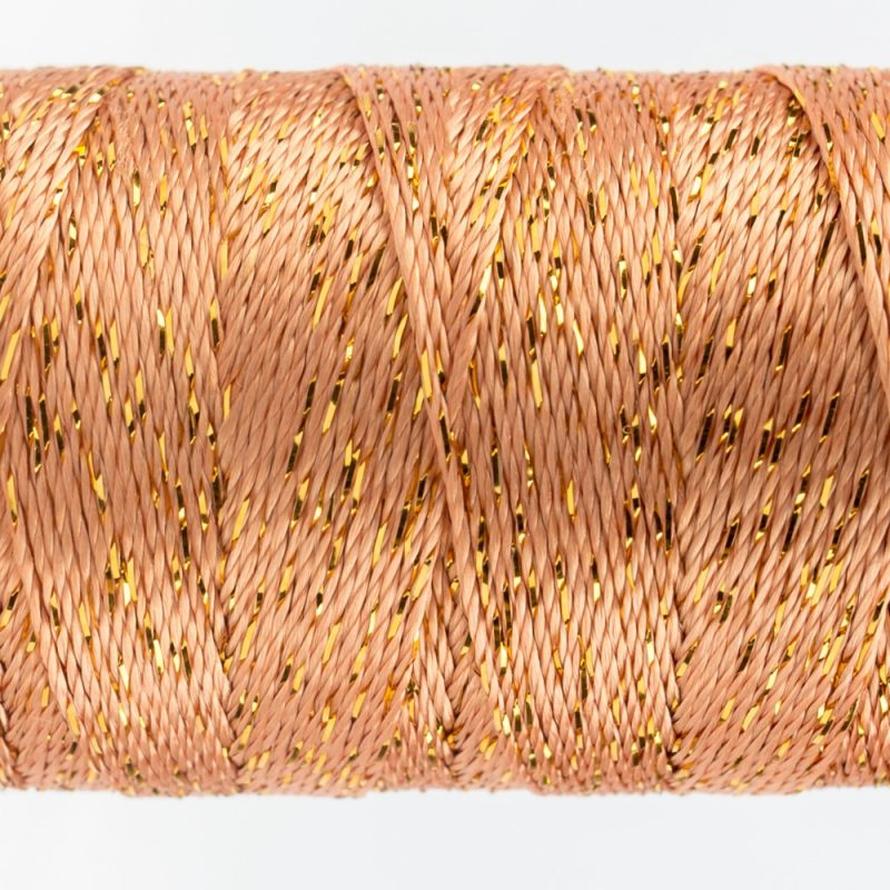 Thread - Dazzle Rayon Metallic - 8Wt - DZ984 - Dark Peach