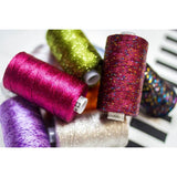 Thread - Dazzle Rayon Metallic - 8Wt - DZ160 - Black Multicolor