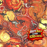 Dilkara Storm 100% Cotton Fabric WOF 110cm- 112cm