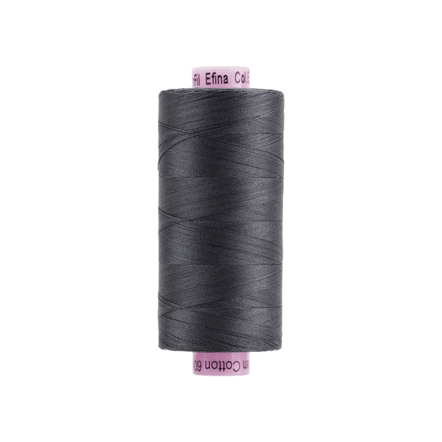 Threads - Egyptian Cotton - Efina 60Wt - EF06 - Charcoal (1500yd) - 150m/164yd