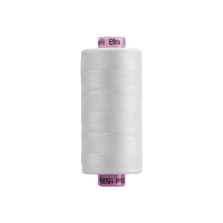 Threads - Egyptian Cotton - Efina 60Wt - EF100 - White (1500yd) - 150m/164yd