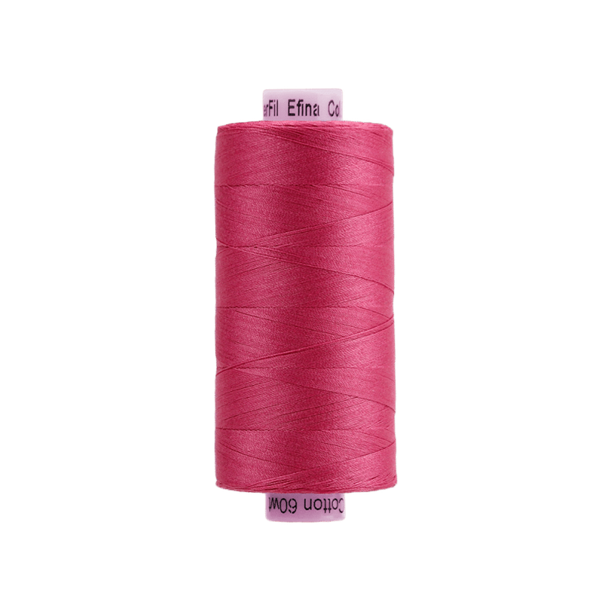 Threads - Egyptian Cotton - Efina 60Wt - EF22 - Raspberry (1500yd) - 150m/164yd