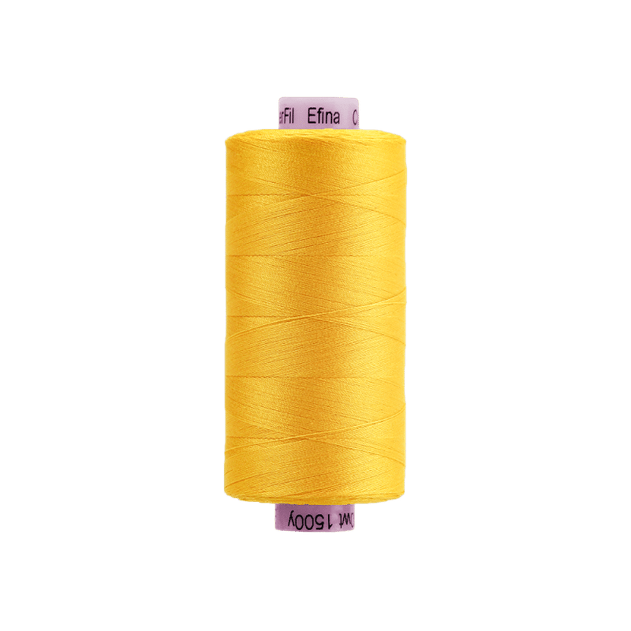 Threads - Egyptian Cotton - Efina 60Wt - EF34 - Sun Yellow (1500yd) - 150m/164yd
