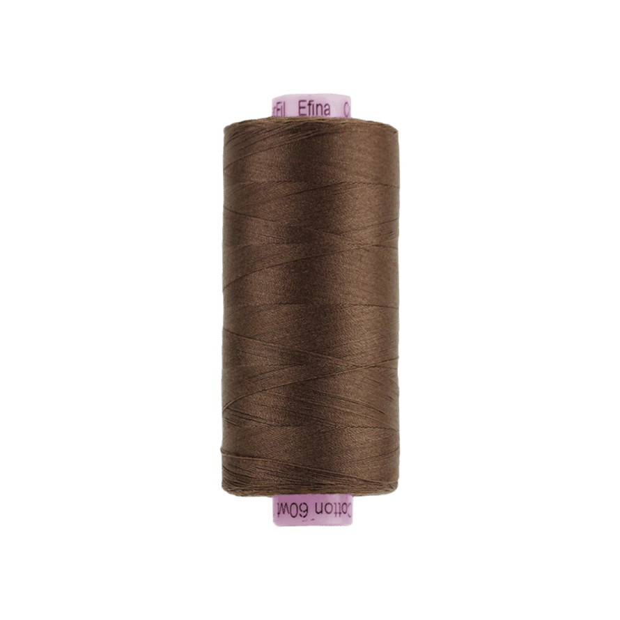 Threads - Egyptian Cotton - Efina 60Wt - EF51 - Chestnut (1500yd) - 150m/164yd