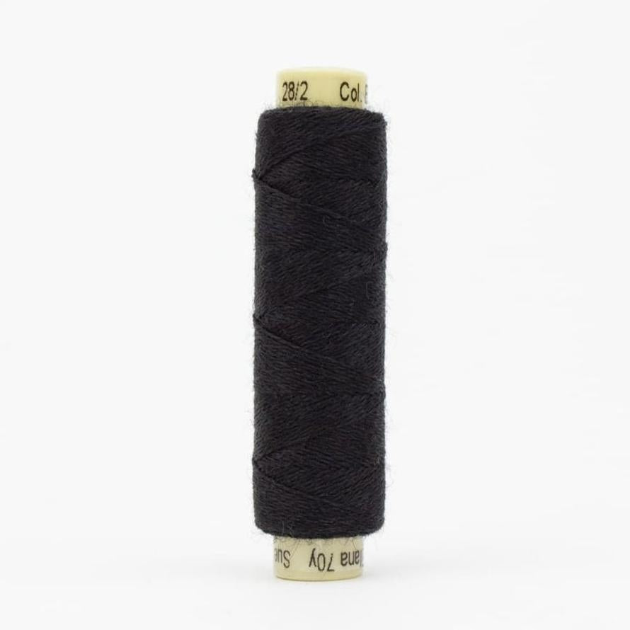 Thread - Ellana Wool - 12Wt - EN30 - Black - 64m/70yd