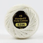 Threads - Egyptian Cotton - Eleganza 8Wt - EL5G6 - First Snow - 38.4m/42yd