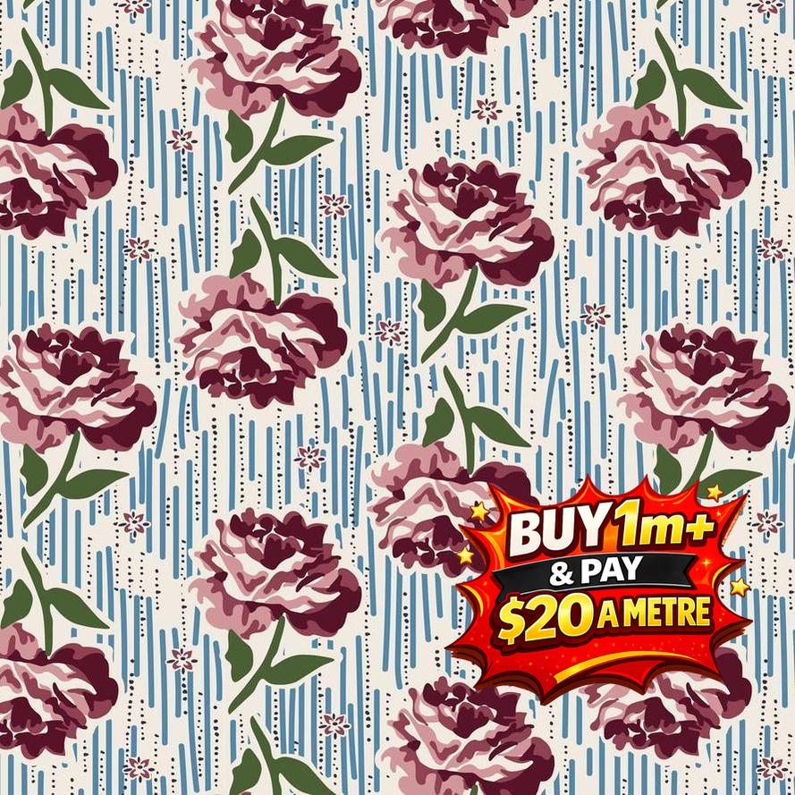 FORGET-ME-NOT ROSE -DV6813 HALLIE BURGUNDY