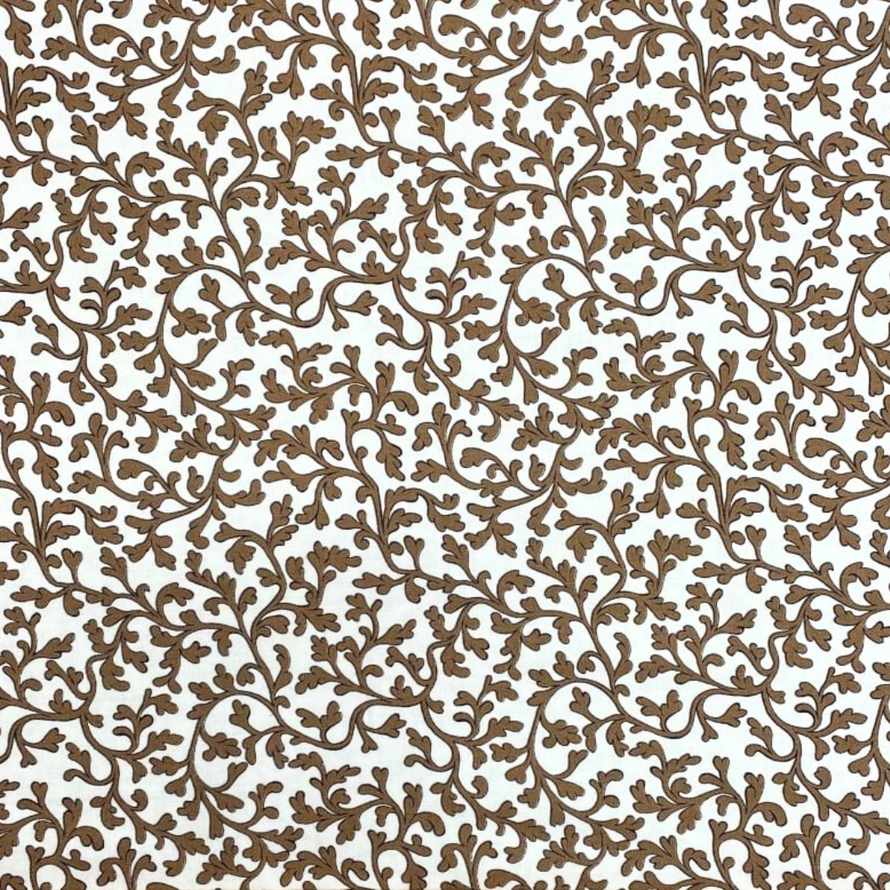 Fabric Freedom - Pattern Perfect - Vine - F779 (Brown 100% Cotton Fabric WOF 110cm-112cm