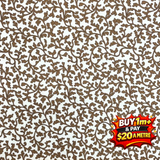 Fabric Freedom - Pattern Perfect - Vine - F779 (Brown 100% Cotton Fabric WOF 110cm-112cm
