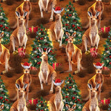 KK Fabrics 100% Cotton Festive Friends Kangaroo