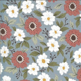 Folktale Large Floral Sky 5120 17 Moda 100% Cotton Fabric WOF 110cm-112cm