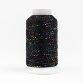Thread - GlaMore Rayon Metallic - 12Wt - GM160 - Black Multicolor - 274m/300yd