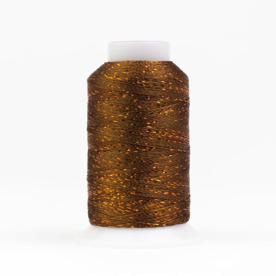 Thread - GlaMore Rayon Metallic - 12Wt - GM330 - Acorn Brown - 274m/300yd