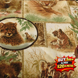 Girodano Studios LLC Tigers 100% Cotton Fabric WOF 110cm-112cm