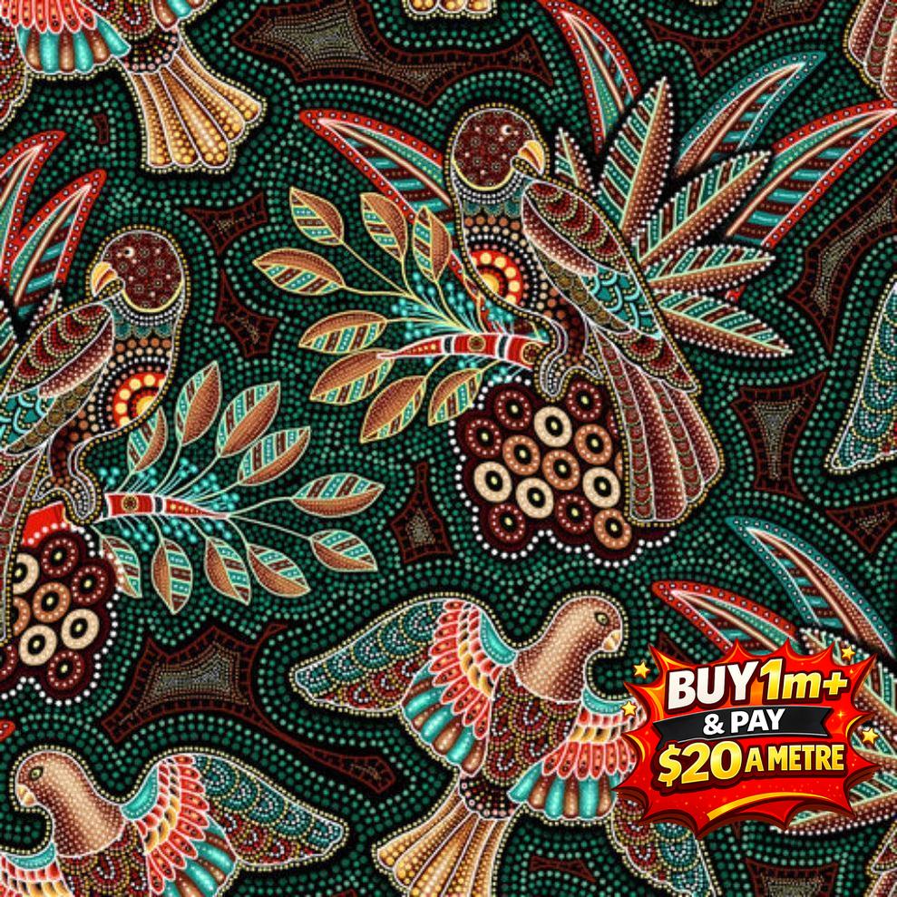 Gondwana Oasis Fabrics 60-412 100% Cotton Fabric WOF 110cm- 112cm