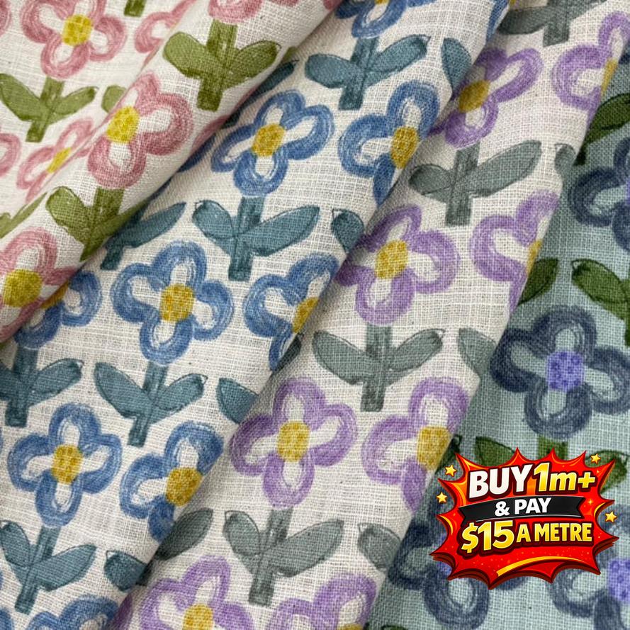 Hanako, Cotton Printed Poplin, 104cm, 200gsm