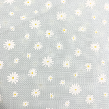 Handworks Fabric Homey Collection White Daisy on Blue WOF 110-112cm