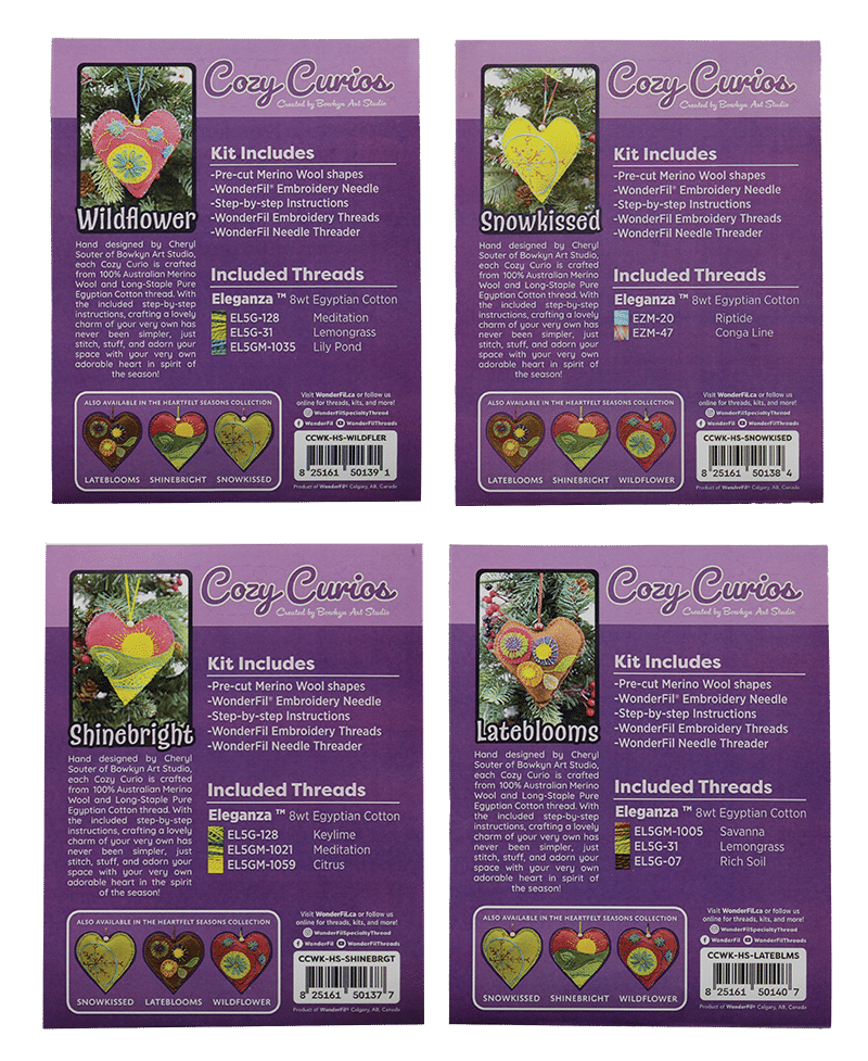 WonderFil Cozy Curios – Heartfelt Seasons Wool Kit