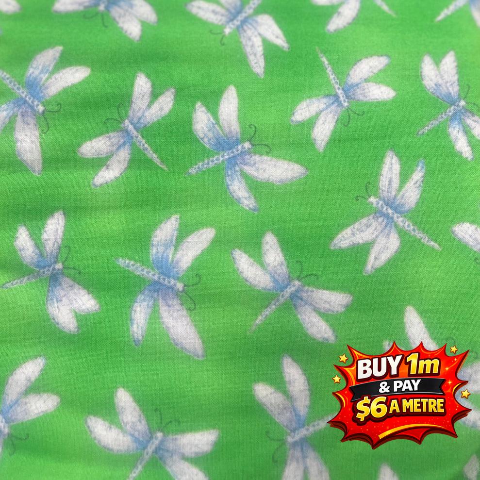 100% Cotton Fabric WOF 110cm- 112cm Final Clearance $6m (1m min cut)