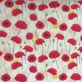 Poppies 100% Cotton Fabric WOF 110cm- 112cm