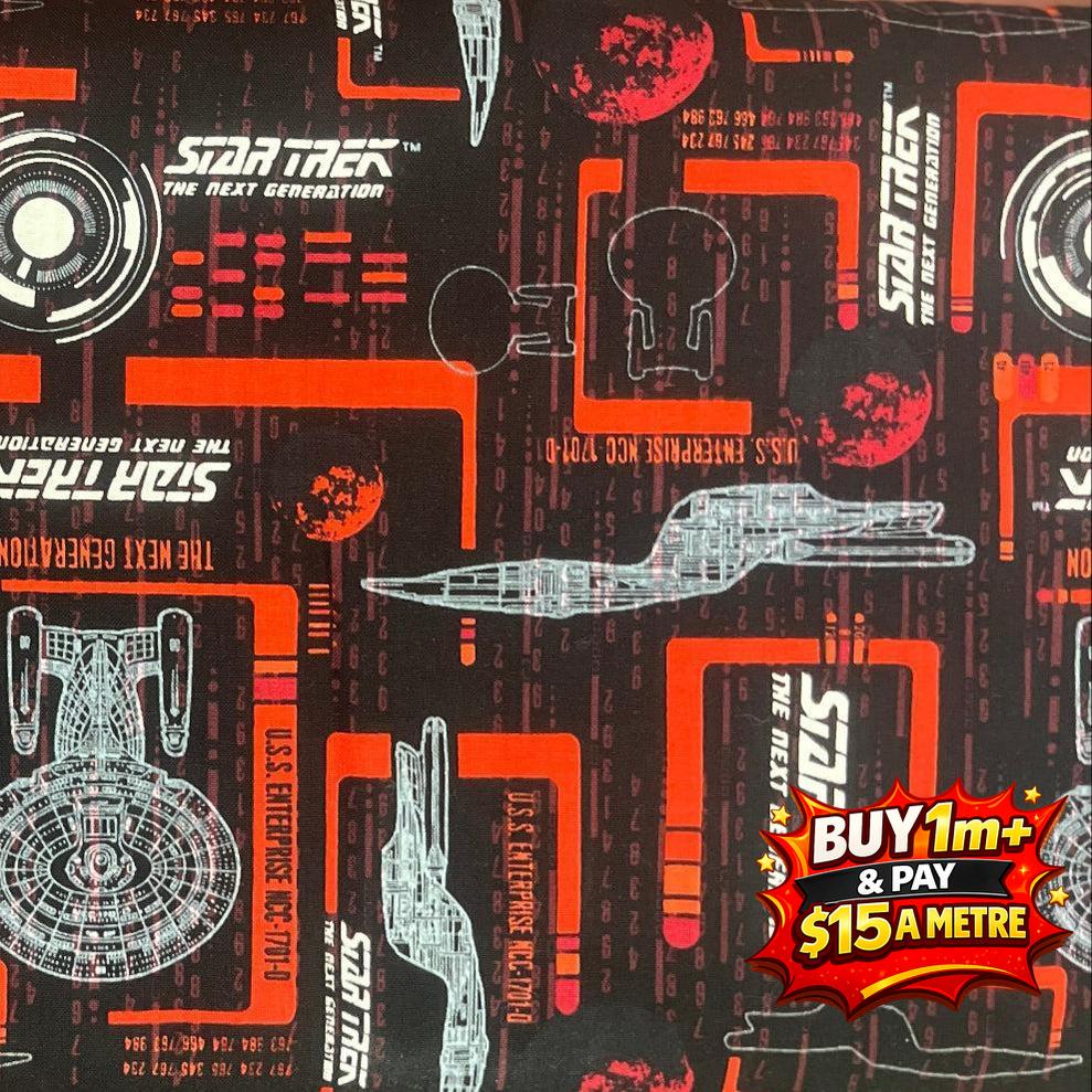 Star Trek 100% Cotton Fabric WOF 110cm- 112cm