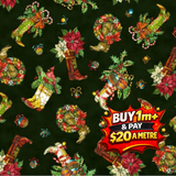 100% Cotton Fabric WOF 110cm- 112