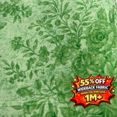 108" WIDE - Green Floral Wideback 108" or 297cm