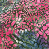 Pink Green Purple Batik Fabric 100% Cotton Fabric WOF 110cm- 112cm