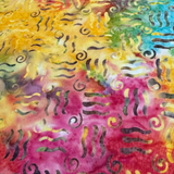 Rainbow Batik Fabric 100% Cotton Fabric WOF 110cm- 112cm