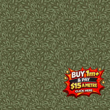 JUJU'S PETALS LEAVES GREEN - C16612-GREEN - 100% Cotton or $15 a metre Click Here