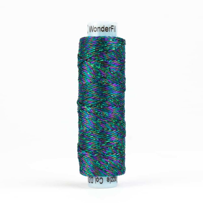 Thread - SNDazzle Rayon Metallic - 8Wt - DZM21 - Peacock