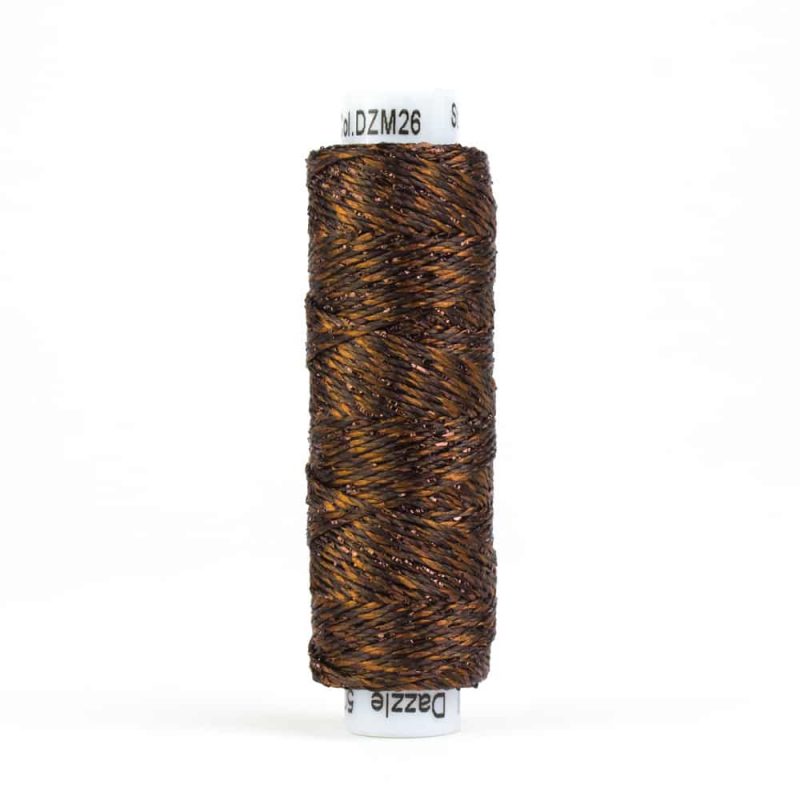 Thread - SNDazzle Rayon Metallic - 8Wt - DZM26 - Fudge
