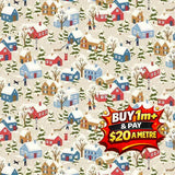 FESTIVE GREETINGS - FESTIVE VILLAGE - L01667430B - 100% LASENBY COTTON