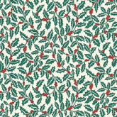 FESTIVE GREETINGS - SWILRING HOLLY - L01667432A - 100% LASENBY COTTON