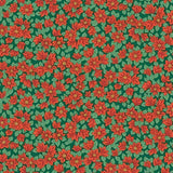 FESTIVE GREETINGS - PEACEFUL POINSETTIAS - L01667434A - 100% LASENBY COTTON