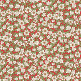 FESTIVE GREETINGS - PEACEFUL POINSETTIAS - L01667434B - 100% LASENBY COTTON