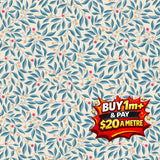 Liberty Lasenby CRAFT GARDEN- L01667455B - 100% Cotton Quilting Fabric Australia