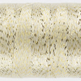 Thread - Spotlite Rayon Metallic - 40Wt - MT6215 - White/Gold - 1000m/1094yd