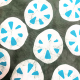 Moda Pattern #23201 Green Blue and White WOF 110cm-112cm