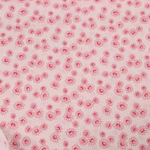 Pink Flowers on White 100% Cotton WOF 110cm - 112cm