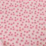 Pink Flowers on White 100% Cotton WOF 110cm - 112cm